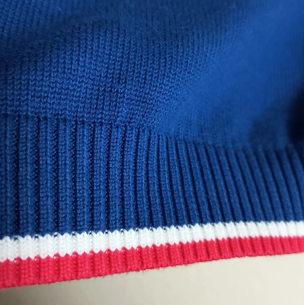 Brooks Brother Fleece Men's Blue Half-Zip Sweater Size Junior XL Casual - Picture 6 of 14